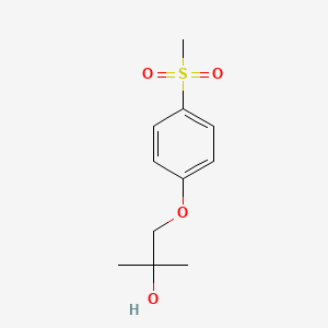 molecular formula C11H16O4S B14898551 2-Methyl-1-(4-(methylsulfonyl)phenoxy)propan-2-ol 