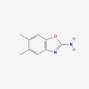 molecular formula C9H10N2O B14898559 5,6-Dimethyl-1,3-benzoxazol-2-amine 