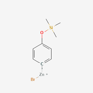 molecular formula C9H13BrOSiZn B14898566 (4-(Trimethylsilyloxy)phenyl)Zinc bromide 