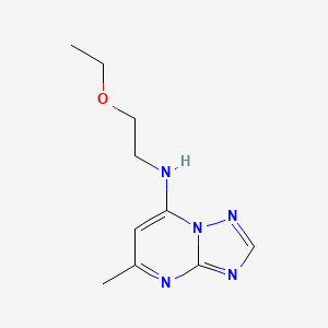 molecular formula C10H15N5O B14898579 N-(2-ethoxyethyl)-5-methyl-[1,2,4]triazolo[1,5-a]pyrimidin-7-amine 