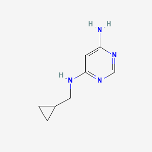molecular formula C8H12N4 B1489864 4-N-(cyclopropylmethyl)pyrimidine-4,6-diamine CAS No. 1515763-65-1