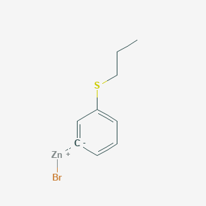 molecular formula C9H11BrSZn B14898646 3-n-PropylthiophenylZinc bromide 