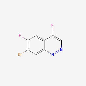 molecular formula C8H3BrF2N2 B14898659 7-Bromo-4,6-difluorocinnoline 