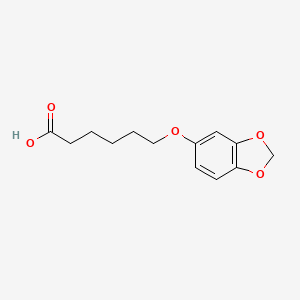 molecular formula C13H16O5 B14898673 6-(Benzo[d][1,3]dioxol-5-yloxy)hexanoic acid 