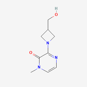 molecular formula C9H13N3O2 B1489868 3-(3-(hydroxymethyl)azetidin-1-yl)-1-methylpyrazin-2(1H)-one CAS No. 1470586-76-5
