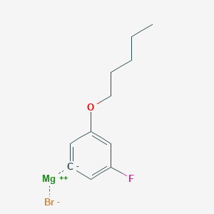 molecular formula C11H14BrFMgO B14898707 (3-Fluoro-5-(n-pentyloxy)phenyl)magnesium bromide 