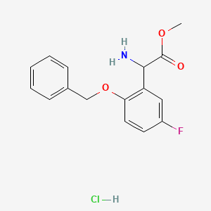 Methyl 2-amino-2-(2-(benzyloxy)-5-fluorophenyl)acetate hydrochloride