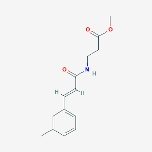 molecular formula C14H17NO3 B14898744 Methyl 3-(3-(m-tolyl)acrylamido)propanoate 