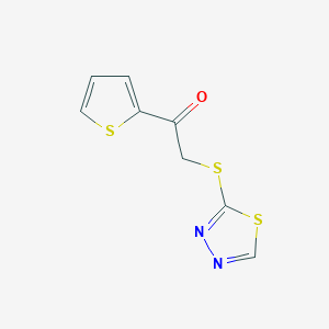 2-((1,3,4-Thiadiazol-2-yl)thio)-1-(thiophen-2-yl)ethan-1-one