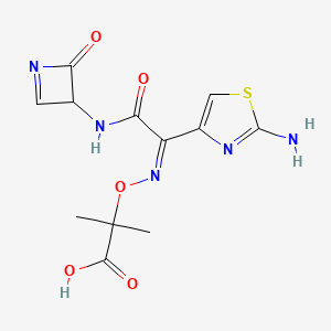 molecular formula C12H13N5O5S B14898756 (Z)-2-(((1-(2-Aminothiazol-4-yl)-2-oxo-2-((2-oxo-2,3-dihydroazet-3-yl)amino)ethylidene)amino)oxy)-2-methylpropanoic Acid (Ceftazidime Impurity 