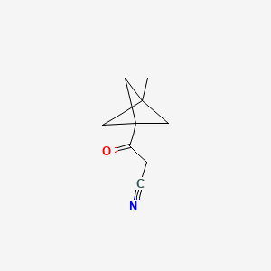 molecular formula C9H11NO B14898764 3-(3-Methylbicyclo[1.1.1]pentan-1-yl)-3-oxopropanenitrile 