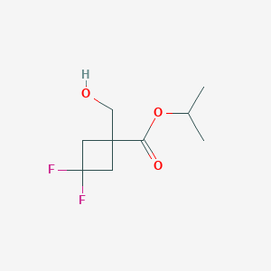 molecular formula C9H14F2O3 B14898772 Isopropyl 3,3-difluoro-1-(hydroxymethyl)cyclobutanecarboxylate 