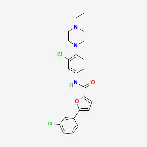 N-[3-chloro-4-(4-ethylpiperazin-1-yl)phenyl]-5-(3-chlorophenyl)furan-2-carboxamide