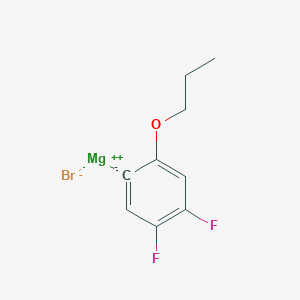 molecular formula C9H9BrF2MgO B14898857 (4,5-Difluoro-2-n-propyloxyphenyl)magnesium bromide 