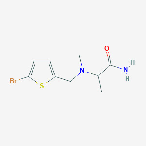 molecular formula C9H13BrN2OS B14898866 2-(((5-Bromothiophen-2-yl)methyl)(methyl)amino)propanamide 