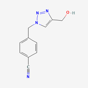 molecular formula C11H10N4O B1489887 1-(4-Cyanobenzyl)-4-(hydroxymethyl)-1H-1,2,3-triazole CAS No. 1085704-77-3