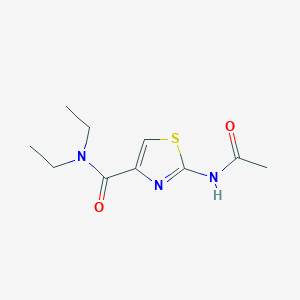 molecular formula C10H15N3O2S B14898874 2-(acetylamino)-N,N-diethyl-1,3-thiazole-4-carboxamide 