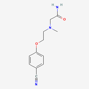 molecular formula C12H15N3O2 B14898878 2-((2-(4-Cyanophenoxy)ethyl)(methyl)amino)acetamide 