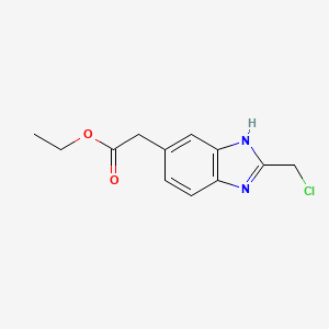 Ethyl 2-(2-(chloromethyl)-1H-benzo[d]imidazol-6-yl)acetate