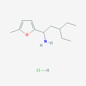 3-Ethyl-1-(5-methylfuran-2-yl)pentan-1-amine hydrochloride