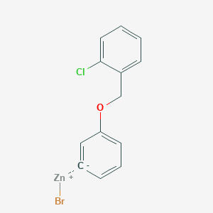 molecular formula C13H10BrClOZn B14898891 3-(2'-ChlorobenZyloxy)phenylZinc bromide 