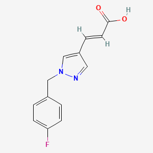 (2E)-3-{1-[(4-fluorophenyl)methyl]-1H-pyrazol-4-yl}prop-2-enoic acid