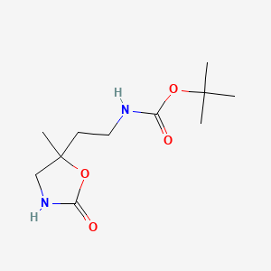 molecular formula C11H20N2O4 B14898912 tert-Butyl (2-(5-methyl-2-oxooxazolidin-5-yl)ethyl)carbamate 