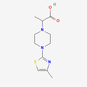 molecular formula C11H17N3O2S B14898928 2-(4-(4-Methylthiazol-2-yl)piperazin-1-yl)propanoic acid 