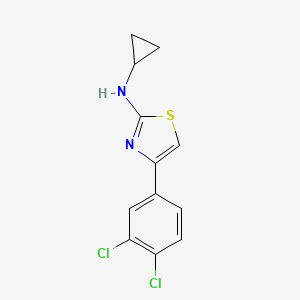 molecular formula C12H10Cl2N2S B14898945 n-Cyclopropyl-4-(3,4-dichlorophenyl)thiazol-2-amine 