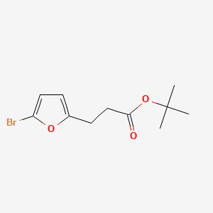 molecular formula C11H15BrO3 B14898961 tert-Butyl 3-(5-bromofuran-2-yl)propanoate 