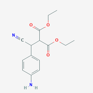 molecular formula C15H18N2O4 B14898982 Diethyl 2-((4-aminophenyl)(cyano)methyl)malonate 