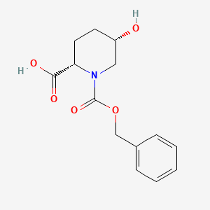 molecular formula C14H17NO5 B14899006 (2S,5S)-1-((Benzyloxy)carbonyl)-5-hydroxypiperidine-2-carboxylic acid 