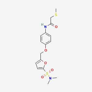 N-(4-{[5-(dimethylsulfamoyl)furan-2-yl]methoxy}phenyl)-2-(methylsulfanyl)acetamide