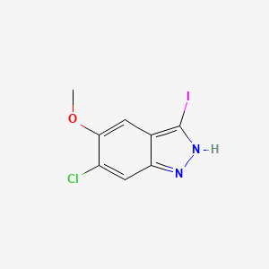 molecular formula C8H6ClIN2O B14899027 6-Chloro-3-iodo-5-methoxy-1H-indazole 