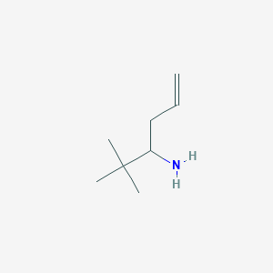 molecular formula C8H17N B14899029 2,2-Dimethylhex-5-en-3-amine 