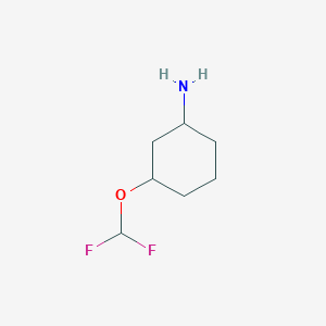 molecular formula C7H13F2NO B1489903 3-(二氟甲氧基)环己-1-胺 CAS No. 1603104-35-3