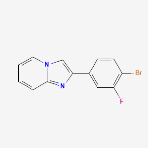 molecular formula C13H8BrFN2 B14899048 2-(4-Bromo-3-fluorophenyl)imidazo[1,2-a]pyridine 