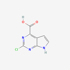 B1489905 2-chloro-7H-pyrrolo[2,3-d]pyrimidine-4-carboxylic acid CAS No. 1292287-11-6