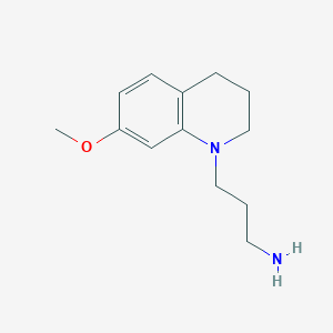 molecular formula C13H20N2O B14899055 3-(7-Methoxy-3,4-dihydroquinolin-1(2H)-yl)propan-1-amine 