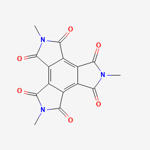 molecular formula C15H9N3O6 B14899059 4,9,14-Trimethyl-4,9,14-triazatetracyclo[10.3.0.02,6.07,11]pentadeca-1,6,11-triene-3,5,8,10,13,15-hexone 