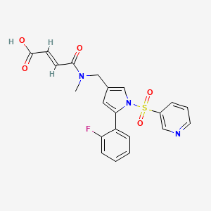 molecular formula C21H18FN3O5S B14899061 (E)-4-(((5-(2-fluorophenyl)-1-(pyridin-3-ylsulfonyl)-1H-pyrrol-3-yl)methyl)(methyl)amino)-4-oxobut-2-enoic acid (Vonoprazan Impurity pound(c) 