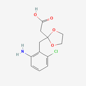 2-(2-(2-Amino-6-chlorobenzyl)-1,3-dioxolan-2-yl)acetic acid