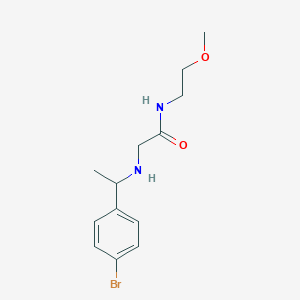 molecular formula C13H19BrN2O2 B14899069 2-((1-(4-Bromophenyl)ethyl)amino)-n-(2-methoxyethyl)acetamide 