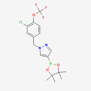 1-(3-Chloro-4-(trifluoromethoxy)benzyl)-4-(4,4,5,5-tetramethyl-1,3,2-dioxaborolan-2-yl)-1H-pyrazole