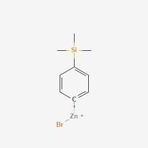 molecular formula C9H13BrSiZn B14899076 4-(Trimethylsilyl)phenylZinc bromide 