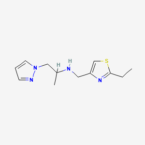 n-((2-Ethylthiazol-4-yl)methyl)-1-(1h-pyrazol-1-yl)propan-2-amine