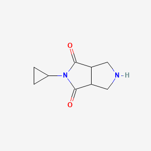 molecular formula C9H12N2O2 B1489913 2-cyclopropyltetrahydropyrrolo[3,4-c]pyrrole-1,3(2H,3aH)-dione CAS No. 1779968-59-0