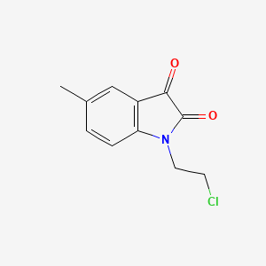 molecular formula C11H10ClNO2 B14899134 1-(2-Chloroethyl)-5-methylindoline-2,3-dione 