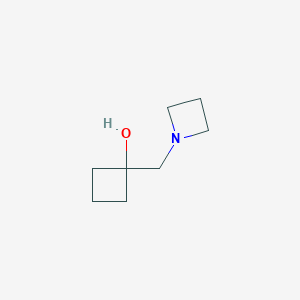 molecular formula C8H15NO B1489914 1-[(氮杂环丁-1-基)甲基]环丁-1-醇 CAS No. 1780168-06-0