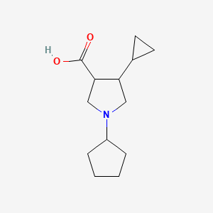 1-Cyclopentyl-4-cyclopropylpyrrolidine-3-carboxylic acid